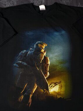 Vintage 2000s y2k 2007 halo 3 master chief video game promo t-shirt size 2XL